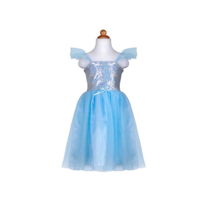 Déguisement Great Pretenders robe de princesse sequins chatoyants bleue Age 7 à 8 ans bleu