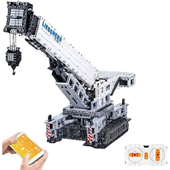 Jeu D'Assemblage MX37W Ensemble de construction de grue technique liebherr 112, modèle de grue sur chenilles 2.4 GHz / app rc, bloc