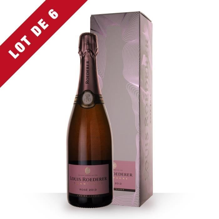 Lot de 6 - Louis Roederer Vintage 2013 Brut Rosé - Etui - 6x75cl - Champagne