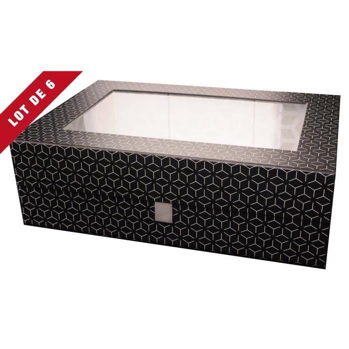 6X Boite à motifs 35x25x11cm - coffret