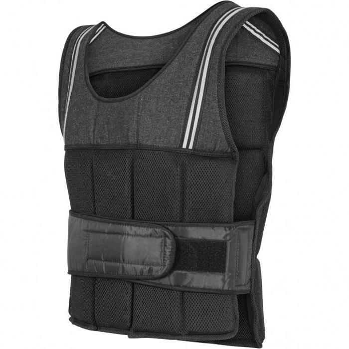 Gilet lesté de 10kg / Gilet d’entrainement / Gilet lesté avec bandes réfléchissantes