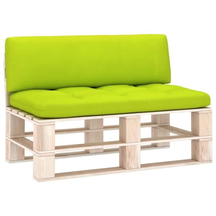 Bonne qualité - Lot de 2 Coussin de canapé palette - Coussin de banc Coussin D'extérieur Coussin de Chaise Vert vif @2284 :
