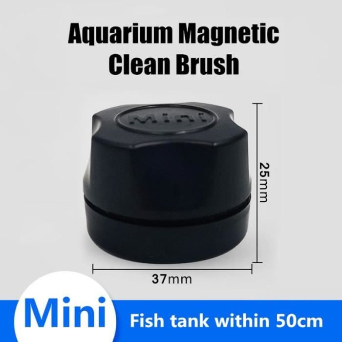 Aquarium,Brosses d'aquarium à poissons Brosses flottantes magnétiques pour nettoyer les vitres, grattoir à algues - Type black