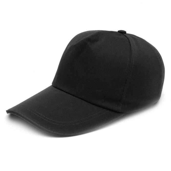 Casquette Casque de Protection Sécurité Chantier Anti-collision Respirant Baseball Type En Coton Modifié ABS noir An08728