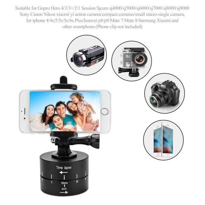 Pro Accéléré Stabilisateur 360Degrés Panoramique Rotation Panorama Tête Timelapse pour iphone Gopro Hero 4-3+Session Sjcam Caméra