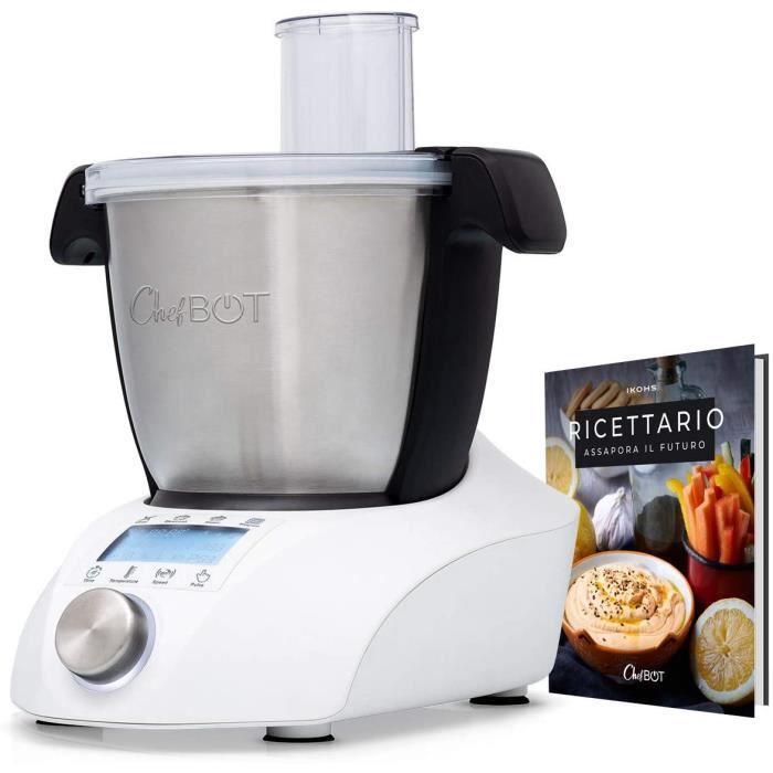 IKOHS CHEFBOT COMPACT - Robot de cuisine multifonction compact 23 fonctions, 10 vitesses avec turbo, 3,5 litres en acier inoxydable,