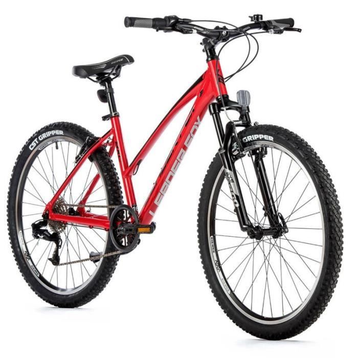 Vélo électrique VTT musculaire femme Leader Fox Mxc 2023 - rouge - 150/158 cm