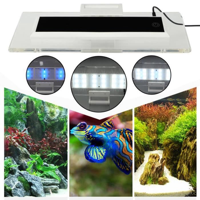 Drfeify Lumière de poisson Les plantes aquatiques d'aquarium de poissons de lumière d'aménagement paysager de LED poussent la