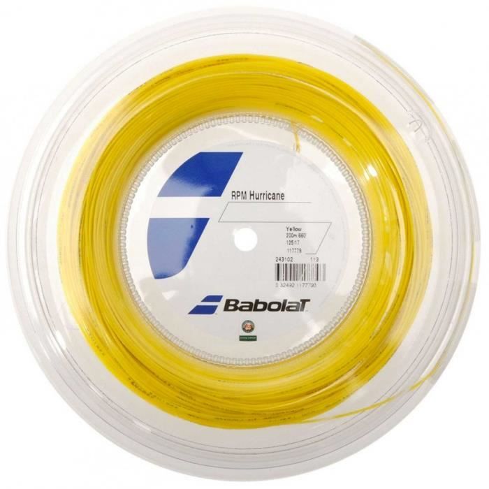 Bobine Babolat RPM Hurricane 200m - Couleur:Jaune Jauge:125