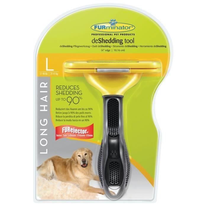 FURminator Outil anti-mue taille L Poils longs pour chien