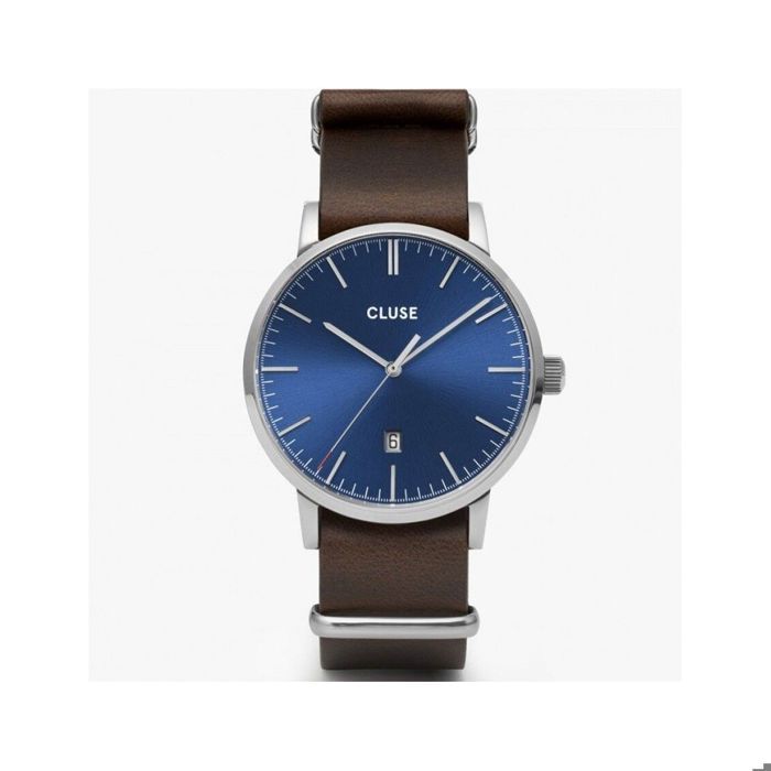 Cluse Aravis Homme 40mm Bracelet Cuir Marron Quartz Montre CW0101501008