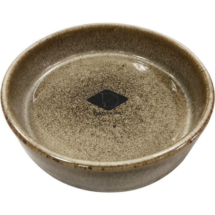 D&D Chat Gamelle Et Bol D`Eau Jasper Kat Sand 13,5x13,5x4,5cm 0,27Kg