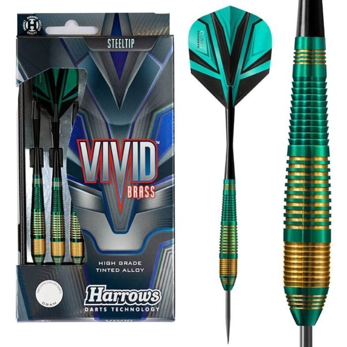 Fléchettes HARROWS Vivid 22GR Vert pointe acier