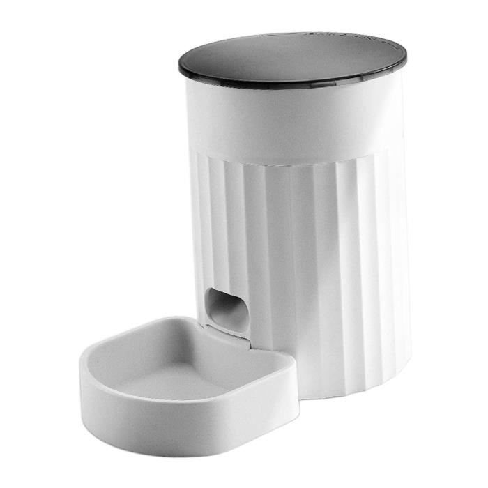 Mangeoire automatique pour chats avec contrôle APP, mangeoire automatique pour animaux de compagnie 3L compatible WiFi, blanche