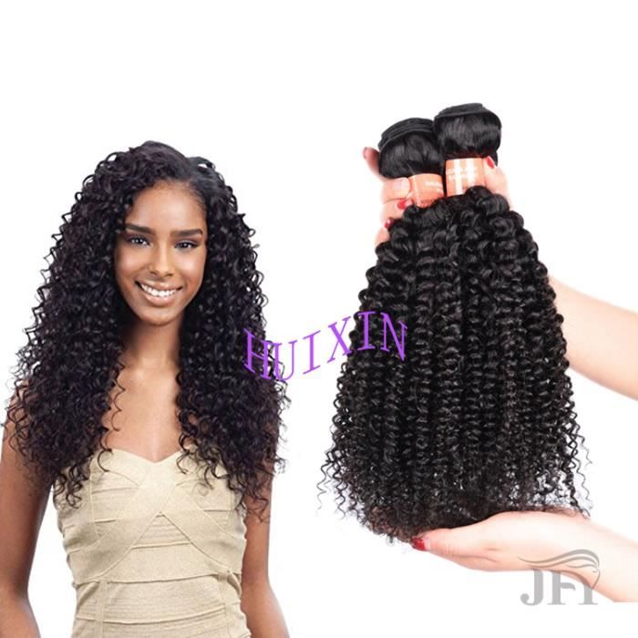 3 tissage bresilien boucle 50g-p 7A cheveux naturel humain vierge 16pouces(40CM) kinky curly HUIXIN
