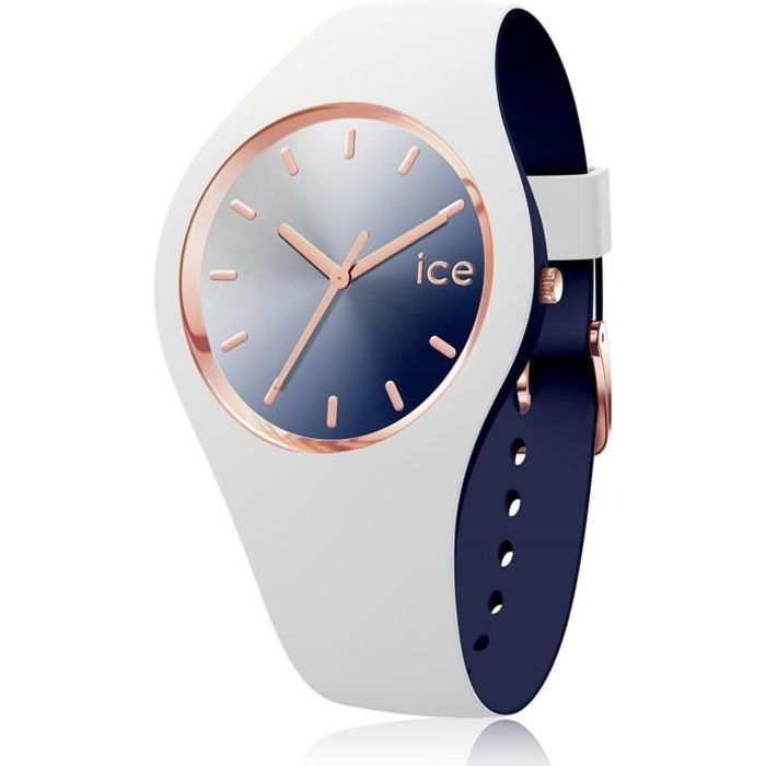 Ice-Watch - ICE duo chic White marine - Montre blanche pour femme avec bracelet en silicone - 016983 (Medium)