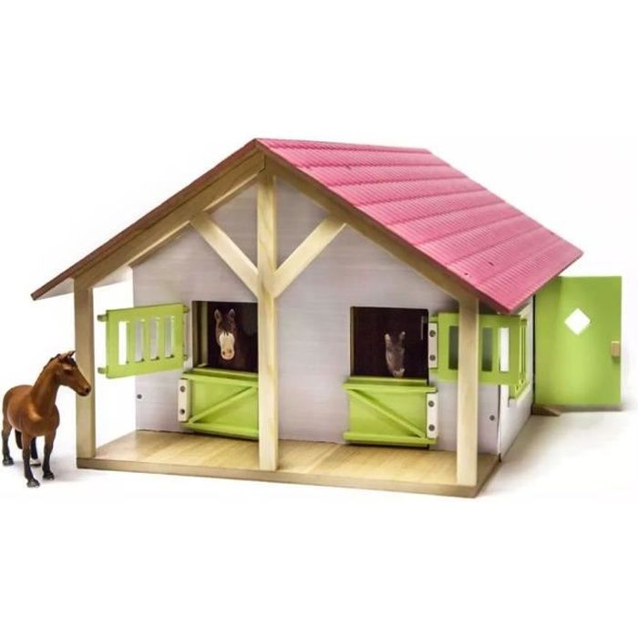 Kids Globe Écuries de ferme avec 2 compartiments et 1 atelier 1:24