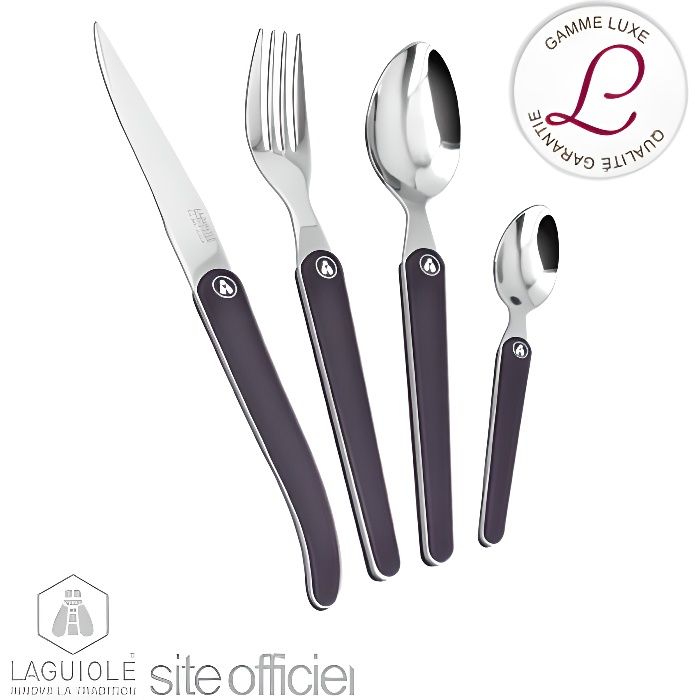 Coffret luxe design 16 pièces Cristal anthracite
