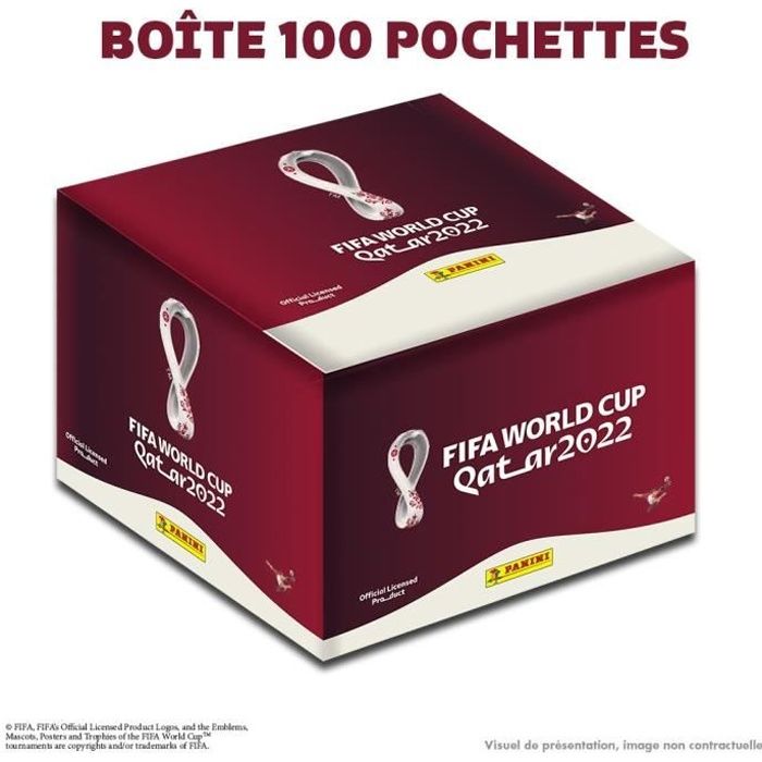 Boite de cartes de 100 pochettes à collectionner PANINI - World cup 2022