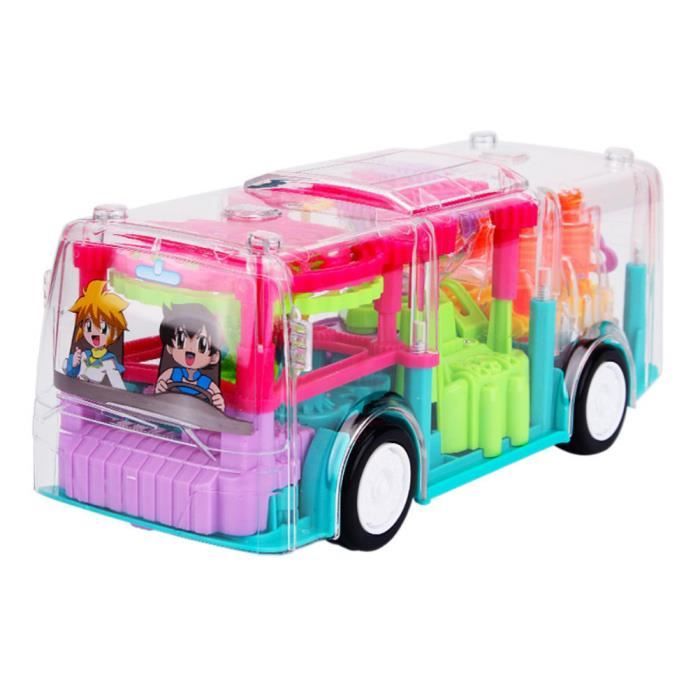Jouet de Bus Électronique Avec Musique Lumière Cadeau de Noël pour Enfants