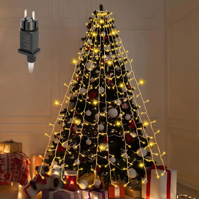 Izrielar LED Éclairage de l'arbre de Noël 280 LED Chaîne lumineuse Noël