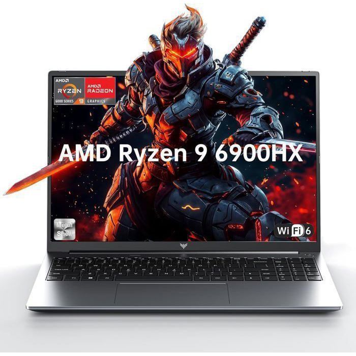 Ordinateur Portable ACEMAGIC 16 Pouces AMD R9 6900HX Jusquà 49GHz16Go RAM 512Go SSD PC PortableWiFIClavier rétro-éclairé