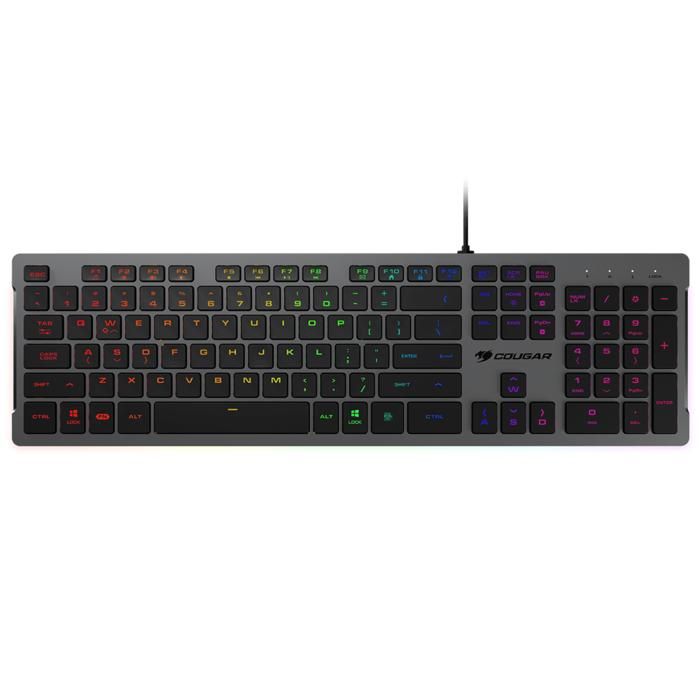 Clavier COUGAR Vantar S – Gaming, USB, AZERTY, Rétroéclairage RGB, Switchs à Ciseaux - vue 2