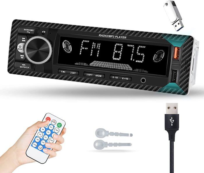 Autoradio Bluetooth FM 4x60W – MP3 USB/SD/AUX + Télécommande – Appels Mains Libres & Son Puissant