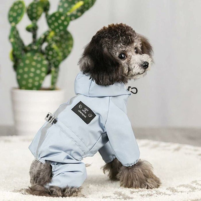 Meilleurs prix pour pièce Chien Manteau Imperméable Chien à Capuche Veste De Pluie Légère pour Animaux De Compagnie Poncho De Pluie pour Chien