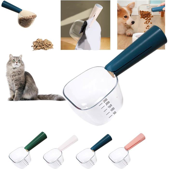 Cuillère Graduée Transparente Cuillère Multi-Usage Pelle À Nourriture Pour Animaux De Compagnie doseur Croquette Pelle À Nourriture