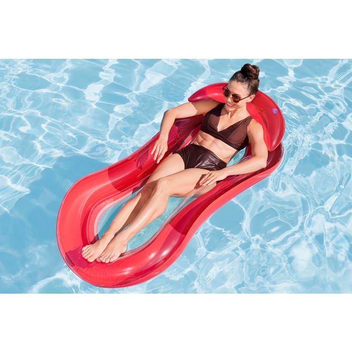 Matelas Gonflable - BESTWAY - HydroLuxe - Rouge - Appuie-tête Gonflable - 1 place