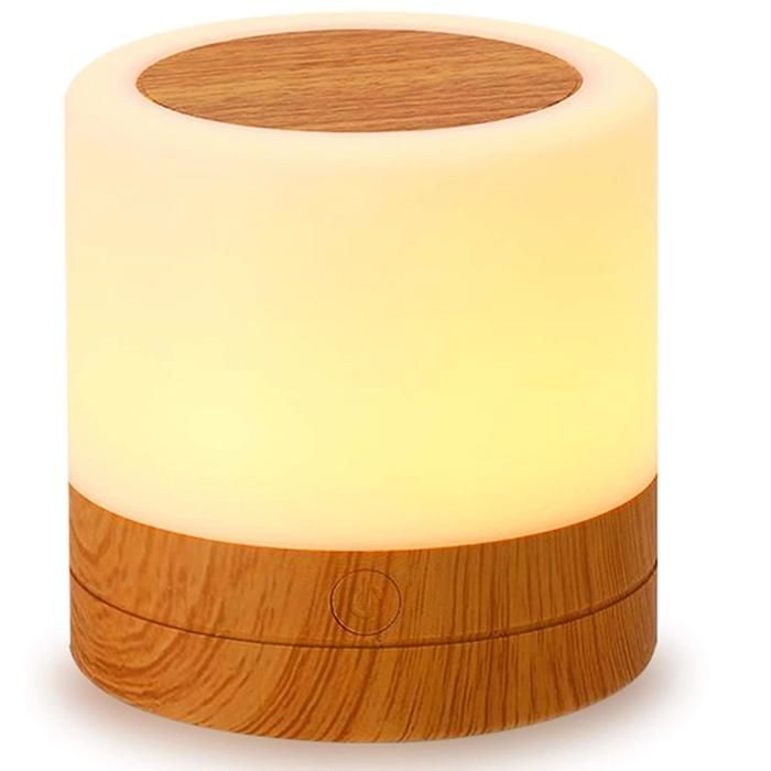 Mini veilleuse LED lampe de chevet colorée veilleuse tactile lampe de table rechargeable avec lumière 1 pièce blanc