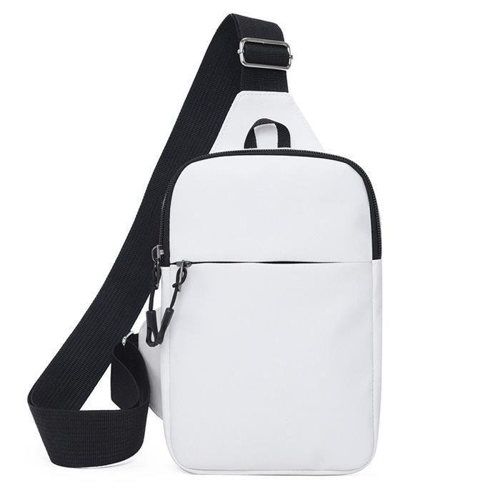 XJYDNCG Sacoche Homme Bandouliere Sac de Poitrine - Homme Femme - Tissu Oxford - Blanc