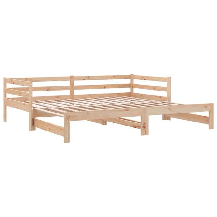 Remise 2026®Structure de lit adulte - Single lit - Lit coulissant - sans matelas - 80x200cm 949 7108587