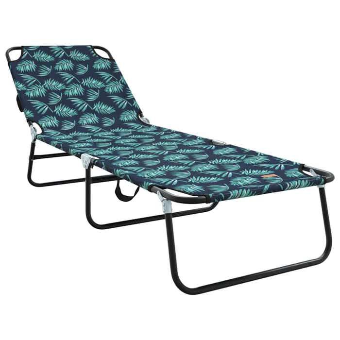 Chaise longue/Fauteuil long - CLARENCE® - Bain de Soleil simple - 1 PLACE - pliante Multicolore 188 x 57 x 865cm Polyester 39262