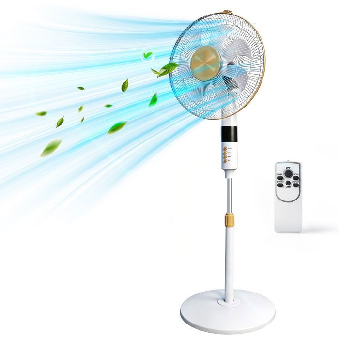 Ventilateur de Pied Minuterie, 3 Vitesses 7 Pales, Timer — free download