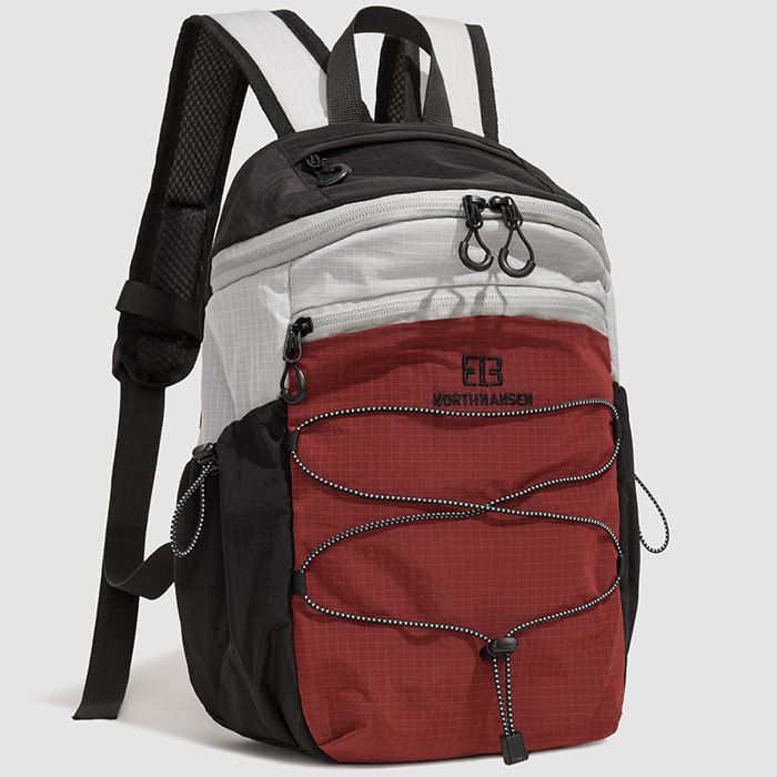 XJYDNCG Sac à Dos Femme de Randonnée en Nylon Léger Sac à Dos Multicolore pour École et Voyage - Rouge