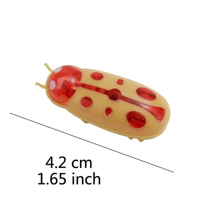 Jouet pour chat insecte vibrant - Phoesky - Coccinelle - 45x15x15 mm - Pile incluse - Vibration continue