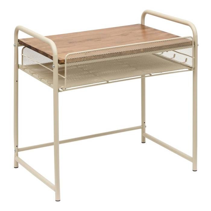 Étagère micro-ondes 1 tiroir Telma 37x55cm beige - 5five Étagère micro-ondes 1 tiroir Telma 37x55cm beige - 5five