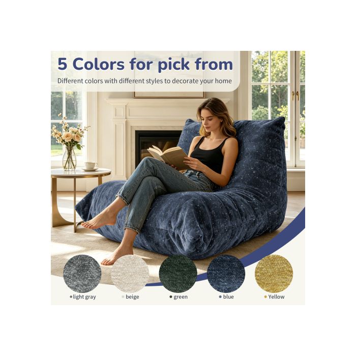 Fauteuil poire Canapé moelleux ultra-doux assise relaxante style moderne pour intérieur – salon chambre maison