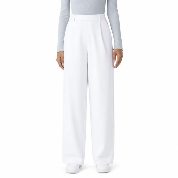 ENSEMBLE DE VETEMENTS DE SPORT Pantalon tailleur femme AProsp coupe droite ample avec poches tailles S-3XL blanc
