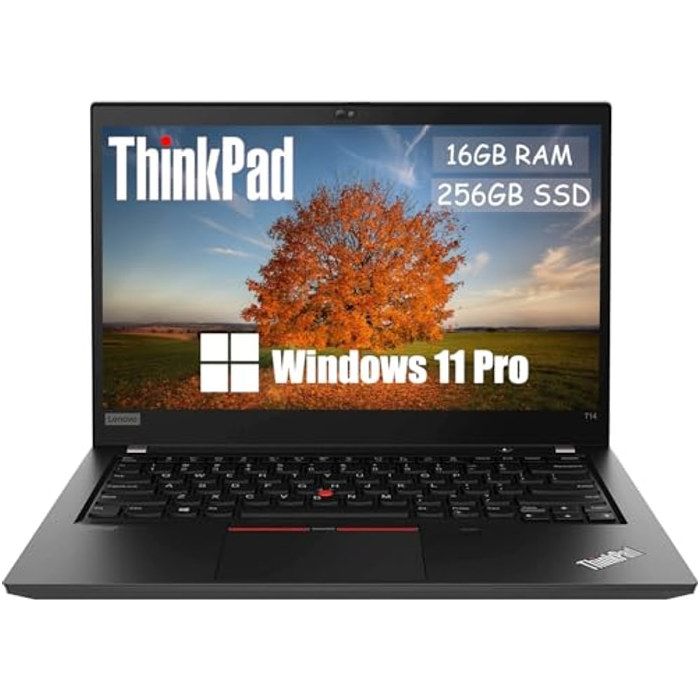 Thinkpad T14 Gen 1 Ordinateur portable professionnel 14 (1366 x 768) Intel Core i7-10610U 16 Go de RAM SSD 256 Go clavier QWERTY