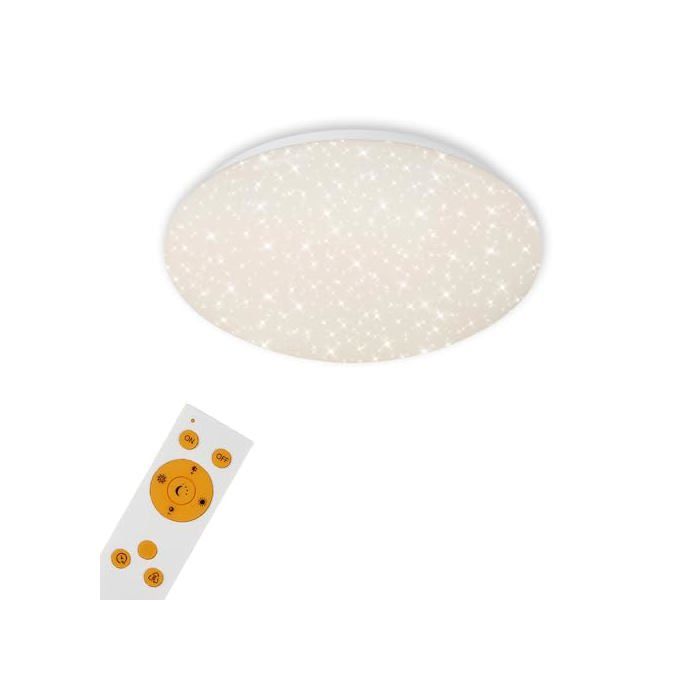 Luminaire de plafond LED blanc étoilé avec télécommande pour régler la température de la couleur - Dimmable 15W - Diamètre 29 3 cm Luminaire de plafond LED blanc étoilé avec télécommande pour régler la température de la couleur - Dimmable 15W - Diamètre 29 3 cm