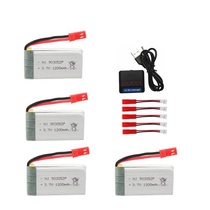 Bestlymood – 5 Batteries 3.7V 180 MAh + Chargeur 5 En 1, Pour Drone A20/A20W Et Autres Modèles