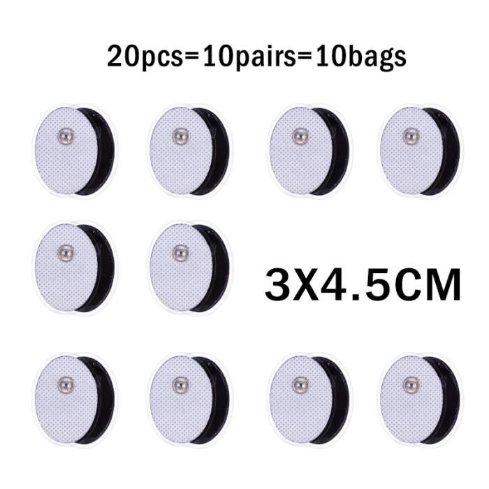 9 électrodes De Rechange NIYATA Avec Gel – 10x7 Cm, Compatibles Ceinture D’électrostimulation, Lavables
