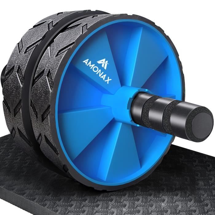 Roue Abdominale FumyFumy – Avec Bandes élastiques, Genouillère, Barres De Pompes – Roue 9 Cm, Antidérapant – Fitness Maison