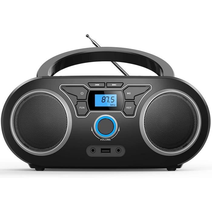 Radio CD USB WeKids - Lecteur MP3, FM, Entrée Aux/Micro - Modèle Mer - 2x2W