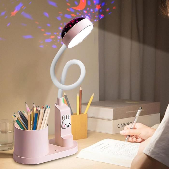 GBKDQQ Lampe De Bureau LED Pour Enfant Avec Porte-stylo - Lampe De Table LED à Intensité