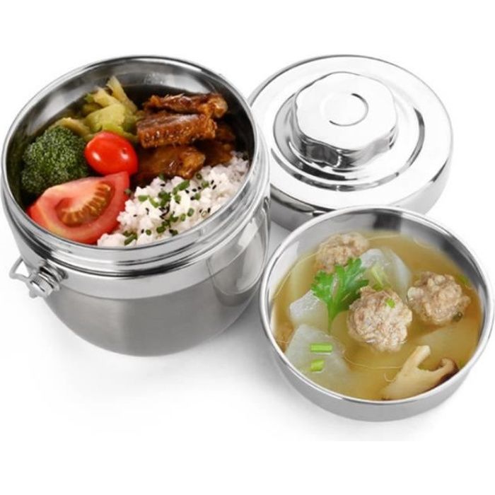 1.5L Boîte Alimentaire Gardechaud Inox avec Sac Isotherme Boîte à