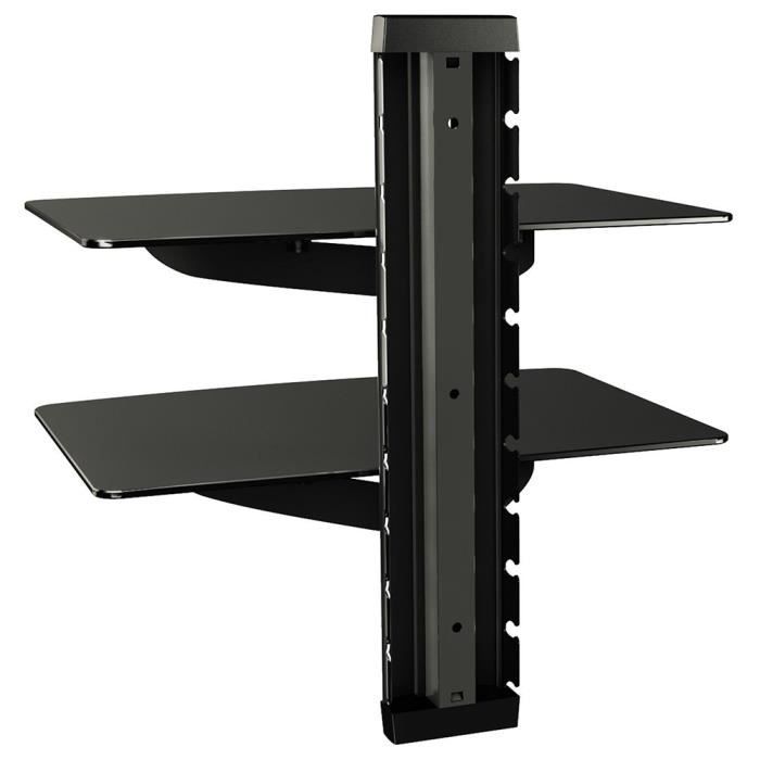 Tv Au Mur Ou Mettre Decodeur Support Tv Decodeur Dvd Dvr Murale 2 Etageres Achat Vente